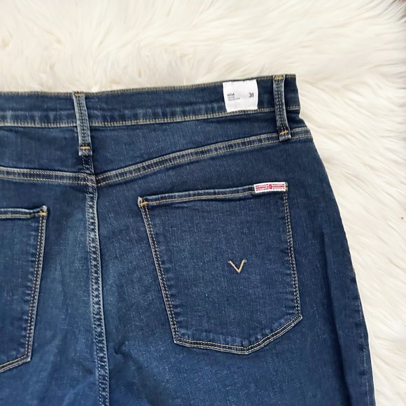 NWT HUDSON Noa JEANS Size 31 Mid Rise Crop Straight Leg Effrie Wash Blue NEW - Picture 13 of 15
